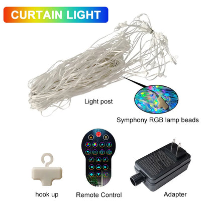 Bluetooth LED RGB Curtain String Lights