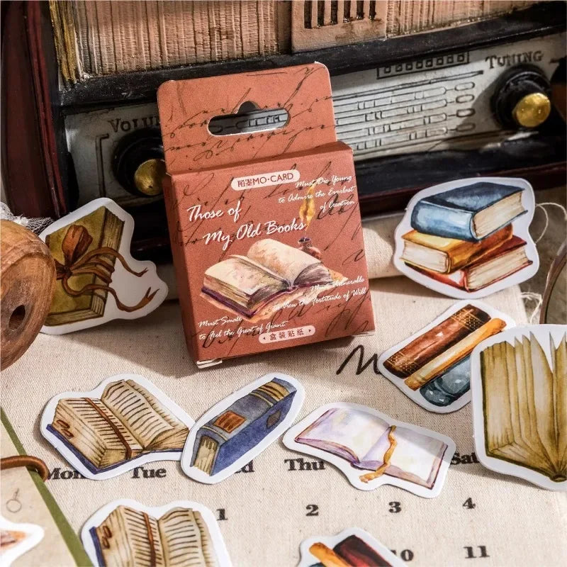 46Pcs Vintage Handmade Paper Stickers